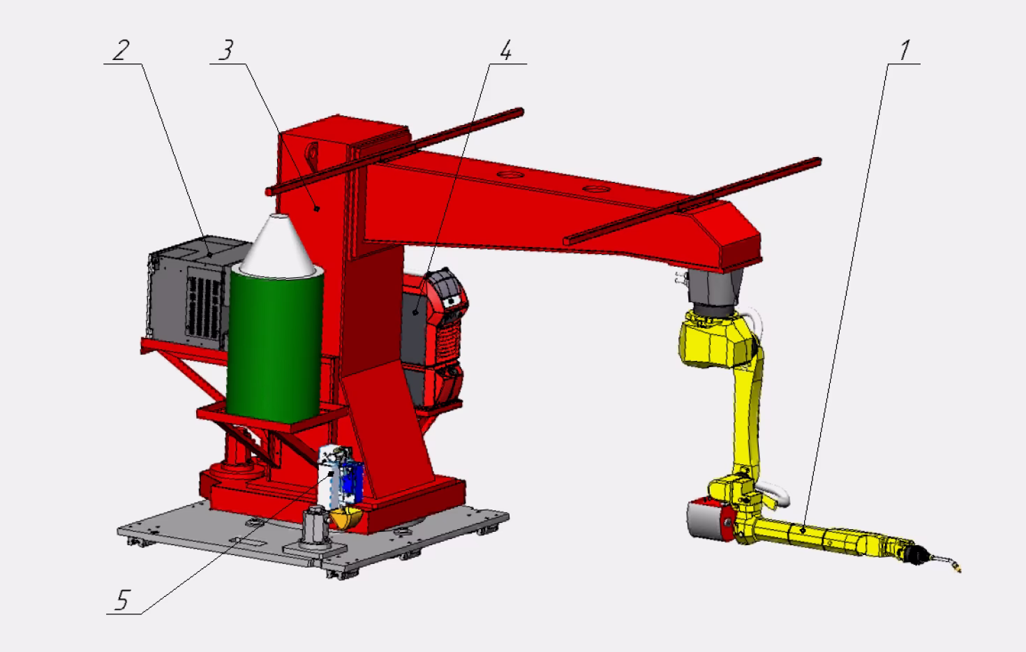 Состав оборудования Роботизированного сварочного комплекса MIG/MAG сварки