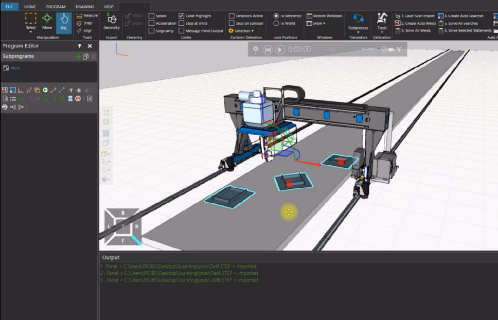 Изображение РТК лазерной сварки на панели управления ИРС