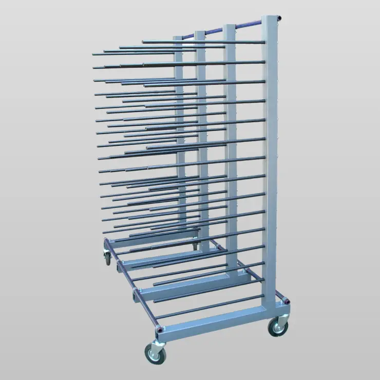 Стеллажи на колесах камер избыточного давления