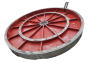 Round mounting plate with T-slot, 1000 mm