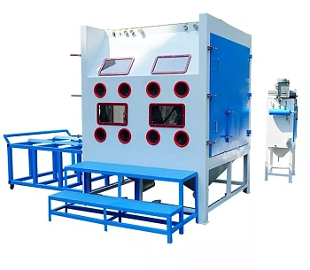 Двухуровневая дробеструйная камера напорная с двумя станциям DS-18-2-PDF