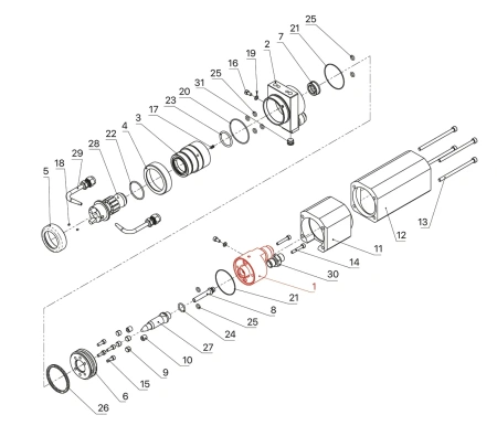 IRS-100032 Rear Gun Body Assembly IRS F4MB-XL